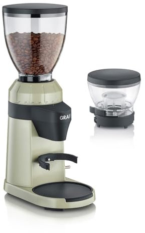 GRAEF. Kaffeemühle CM8007 | Mühle für Kaffeebohnen | elektrische Bohnenmühle mit LED Beleuchtung | Mahlgradeinstellung für Bohnenkaffee | 350g Füllmenge | pistazie