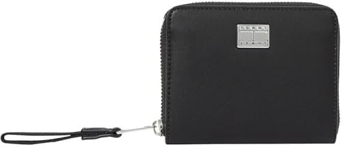 Tommy Jeans Damen Geldbörse American Cool mit Reißverschluss, Schwarz (Black), Einheitsgröße