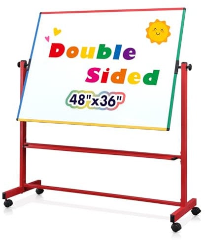Swansea Magnetic Large White Board A0 Dry Wipe Board for Office School Home, Wall Mount, Aluminum Frame, 120X90cm