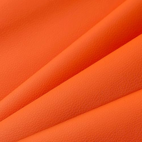 Leder Reparatur Set Patch Kit, 60 x 137cm Lederflicken Selbstklebend, Leder Selbstklebend Patch, Leder Reparatur Patch, Kunstleder Selbstklebend für Sofas, Autositze, Bürostuhl, Handtasche (Orange)