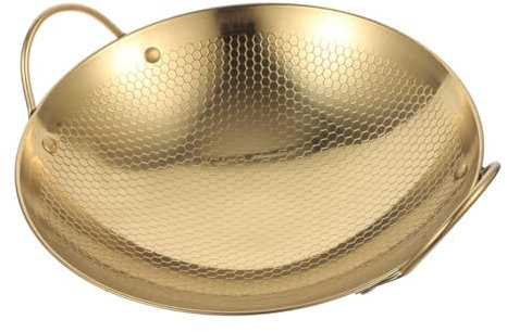 OFFSCH Edelstahl-wokpfanne Kochtopf Metallkochgeschirr Bratpfanne Haushalts-hot-pot Outdoor-kochgeschirr Edelstahl-suppentopf Nudeltopf Koreanische Kochen Kleiner-edelstahltopf