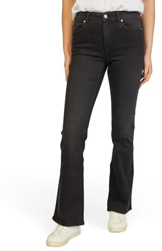 ONLY Jeans Damen Weites Bein Stretch Flared Fit ONLBLUSH Mid Waist Bootcut Jeanshose Hose Denim, Größe:XXL/30, Farbe:Washed Black (15349169)
