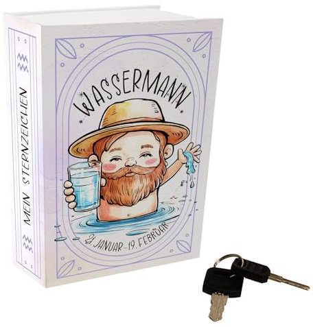 Mein Sternzeichen Booksafe - Wassermann Astrologie-Geheimversteck für Sicherheit und Schutz
