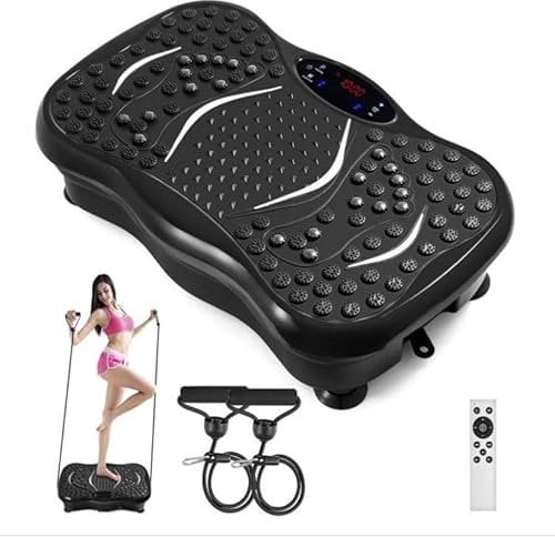 Vibration Plate Exercise Machine, 2025 Upgraded Fitness Vibration Plate Platform for Lymphatic Drainage,120-Speed Adjustable with 450 lbs Capacity, Built-in Bluetooth Speaker For Whole Body Workout