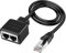 Ethernet Cable Splitter, RJ45 1 to 2 High Speed Network Adapter Male to Dual Female Cable Adapter, Ethernet Cable Extender Compatible Cat5, Cat5e, Cat6, Cat7, Cat8