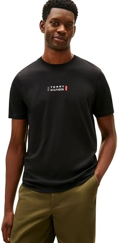 Tommy Hilfiger Herren Brand Love Small Center Tee Mw0mw41453 S/S T-Shirt (1er Pack)