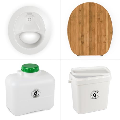 Kildwick Compost Toilets FreeLoo Bambou M Kit de toilette à séparer classique Blanc