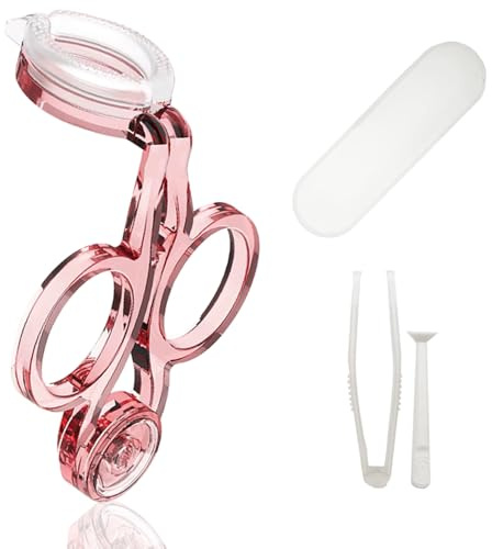 Botattraeck Contact Lens Applicator Tool Soft Silicone Eyelid Stretcher Easy to Apply Contact Lens Remover with Wearing Tweezer Suction Stick
