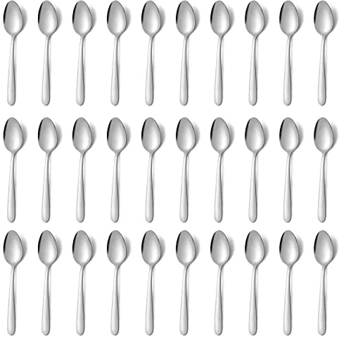 Funnydin Esslöffel aus Edelstahl - 36er Pack (20cm) - Hochglanzpoliert Suppenlöffel, spülmaschinenfest, Löffel für Küche und Restaurant