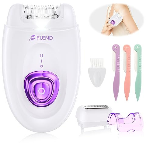 Epilierer Damen, 2 in 1 Schmerzfreie Gesichtshaarentferner mit LED-Licht, Wiederaufladbarer Haarentferner für Langanhaltende Ergebnisse, Ladyshaver & Epilierer für Gesicht, Körper, Kinn, Arme, Bikini