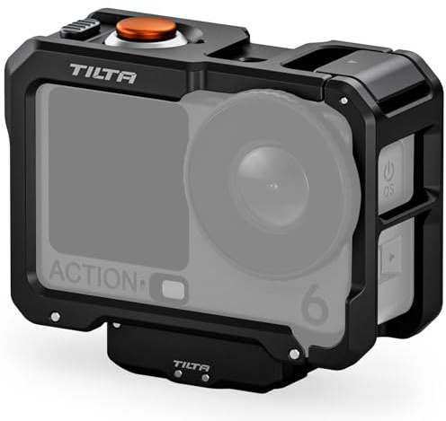 Tilta Jaula Action 6, Kit Básico de Jaula para Cámara Compatible con dji Osmo Action 6 con Placa Base de Montaje de Liberación Rápida - Negro TA-T95-A-B