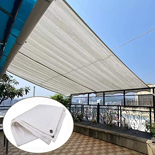 Toile D'Ombrage 90% Anti-UV, Beige, Respirante et Anti-Âge, Idéale pour Les Plantes De Jardin, Serre Ou en Serre. Bâche en Maille avec Œillets, 3 X 5 M, Blanche.