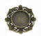SiAura Material ® - 20x Anhänger Medaillon, Cabochon Fassung D. 14 mm, Bronzefarben