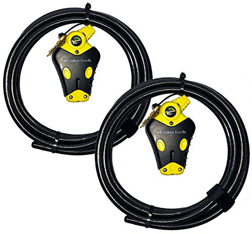 Master Lock Python Verstellbares Kabelschloss, 8413KACBL-12, 2 Stück