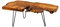 riess-ambiente.de Massiver Couchtisch WILD 100cm Teak Massivholz Baumscheibe Hairpin Legs Wohnzimmertisch Holztisch
