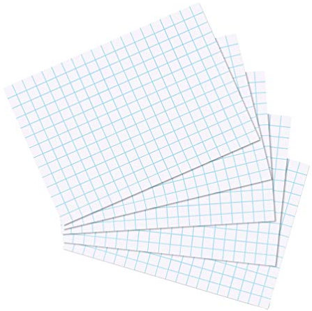 Herlitz Karteikarte eingeschweißt mit Aufreißfaden (Weiß | 4er Pack, A8 kariert)