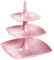 3 stöckige Etagere Kuchenständer Tortenplatte Tortenhalter Kunststoff rosa