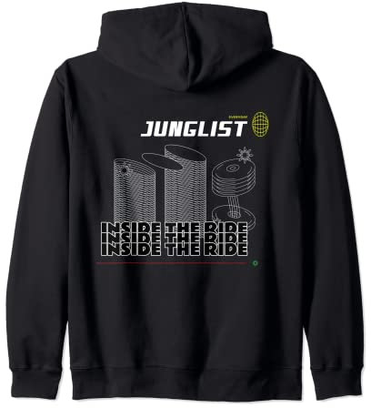 Junglist Trommel und Bass DNB Liquid Drum n Bass Vinyl Kapuzenjacke
