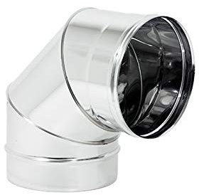 curva gomito a 90°g acciaio inox canna fumaria (D140)
