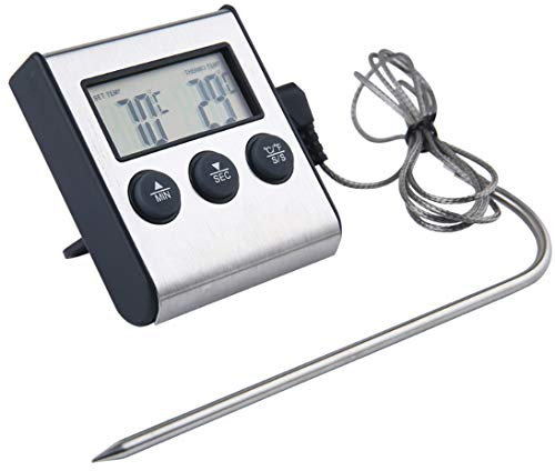 Meichoon Thermomètre à Viande pour Cuisson Thermomètre Alimentaire Avec Sonde Pour Griller Viande Barbecue L'eau Lait Vin Liquide Avec sonde UD09