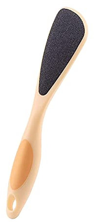Double-Sided Long Handle Foot Scraper Foot File Callus Remover Dead Skin Remover Pumice Stone for Callus Removal, Improve Circulation Foot Care (Orange)