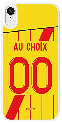 MYCASEFC Coque Football Personnalisable Lens LG V30 en Silicone. Housse de Foot pour Smartphone personnalisée et fabriquée en France en TPU