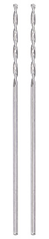 sourcing map 2Stk. Hartmetall Spiralbohrer 0,8mm metrisch links Spiralflöten Zylinderschaft Wolframstahl Bohrwerkzeug für Rostfreier Stahl Legierung Metall