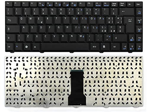 CLICK HELP Tastiera Notebook Compatibile sostitutivo per Acer eMachines D500 D520 D530 D720 E520 E700 E720 M575 (Nera)