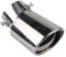 ETOPARS 62mm Tubo de Escape del Coche Universal Tubo de Punta de Silenciador de Escape Acero Inoxidable Tubo de Extremo Cola Final Automóviles Salida única Curva Plata