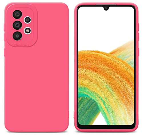 Cadorabo Hülle kompatibel mit Samsung Galaxy A32 4G Schutzhülle TPU Silikon Case Liquid Design mit Kameraschutz Slim Kratzfest Weiche Gummi mit Rundumschutz Case Hülle für Galaxy A32 4G in Rot
