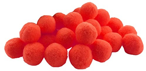 zalati Pompons 100 Stück kleine Kugeln Basteldekorationen DIY Zubehör für Kindergarten Schule Requisiten – rot