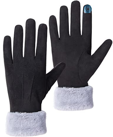 Becellen Gants Femme Hiver Thermique Tactiles Anti Froid Confortable pour Fille Mère Petite Amie Main
