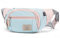 Wind Took Bauchtasche Gürteltasche Brusttasche Stylisch groß Hüfttasche Sport Handytasche mit Kopfhörer Port für Reise Wanderung Outdoor Running, Damen,35×7.5×15cm,Rosa blau