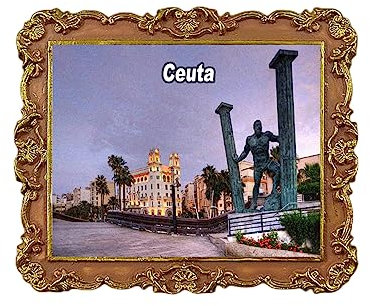 3D Ceuta Spain Refrigerator Magnet Travel Souvenir Fridge Decoration Magnetic Sticker Craft Collection