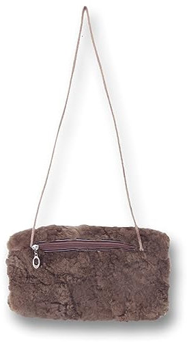 Sonia Originelli Muff Lammfell Portemonnaie Tasche Natur Kordel (N-braun)