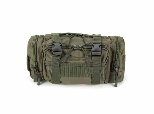 Snugpak ResponsePak WGTE Tactical Deployment Bag - 600D Nylon, Quick-Grab Carry Handle, Multi-Pocket Design, 46-inch Waist Strap, Zipped Front Pocket - Compatible with MOLLE Rucksacks - 400g - Olive