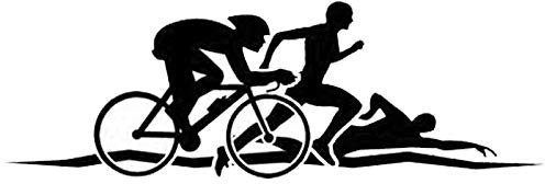 AeRko Kreative Persönlichkeit Triathlon Lustige Karosserie Auto Aufkleber Lustige Vinyl Aufkleber Zubehör Fenster Stoßstange (Farbe: A, Größe: 20CM)