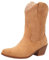 rismart Donna Western Stivali da Cowboy a Metà Polpaccio Ricamate Scarpe da Cowgirl Abbronzato,36