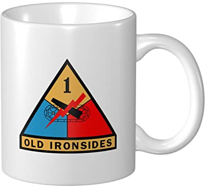 Tasse 330Ml 1Re Division Blindée De L'Armée Américaine Mug Tasse Original Tasses À Café Drôle Cup Pour Soeur, Cadeau, Frère
