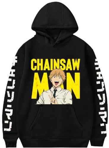 LKY STAR Chainsaw Man Merch Anime Hoody for Men Women Pochita Sweatshirt Denji Cosplay Pullover XXS-4XL