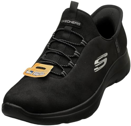 Skechers Damen Summits Unknown Trail Turnschuhe, Black Mesh/Trim, 40.5 EU