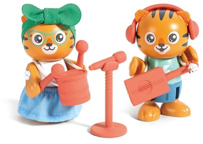 Hape Green Planet Explorers Milo & Melody - Figuren-Set, reatives Rollenspielzeug zur Förderung von Rhythmusgefühl und Fantasie, Lernspielzeug für Kinder ab 3 Jahren