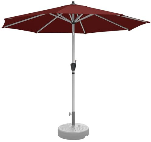 RANSENERS Premium Sonnenschirm Marktschirm Ø 300cm (mit/ohne Schirmständer) - Kippbarer Gartenschirm mit Vollaluminiumrahmen und 8 Rippen - mit UV50+ Schutz