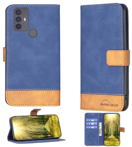 bojioderf Coque pour Qilive Smartphone 6.52 Q3 2022 Coque Compatible avec Qilive Smartphone 6.52 Q3 2022 Coque Étui Housse Case Support BF11 Blue