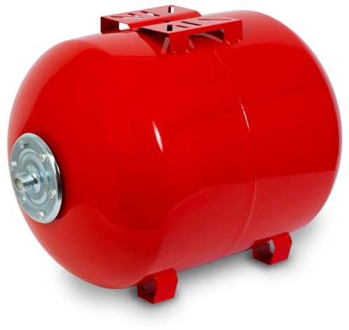 EBERTH Depósito a presión 100L, 6 bar, Intensificador de presión, Depósito, Globo, conexión 1 para bomba doméstica, bomba de pozo, acero lacado, Intensificador de presión, horizontal, pared 1,2mm