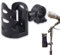 BRBASAP Stand Cup Holder Clamp Attachment Microphone Stand Adjustable Water Bottle Drink Caddy Mount for Music Handle Bar Pole or Gaming Chair Motorcycle Desk with Clip and Luggage Attachment