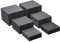 Folpus 6 Pezzi Espositori in Acrilico Alzata per Alimenti Espositore a Cubo Alzata per Buffet a Nidificazione per Action Figure, Nero