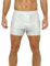 AIEOE Herren Shorts aus Kunstleder Metallic Glänzed Hose Kurz Sexy Clubwear im Metallic Look Silber Größe XL