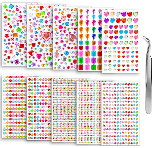 3500 Stück Glitzersteine Selbstklebend Strasssteine Glitzersteine Zum Basteln Glitzer Gesicht Schmucksteine Selbstklebend Glitzer Basteln Diy Handwerke Nägel Deko Schmuckherstellung