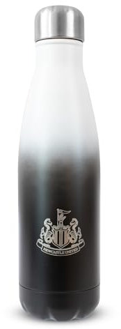 Hy-Pro Borraccia termica con licenza ufficiale Newcastle United F.C., in acciaio inox, a doppia parete, design sbiadito, leggera, a prova di perdite